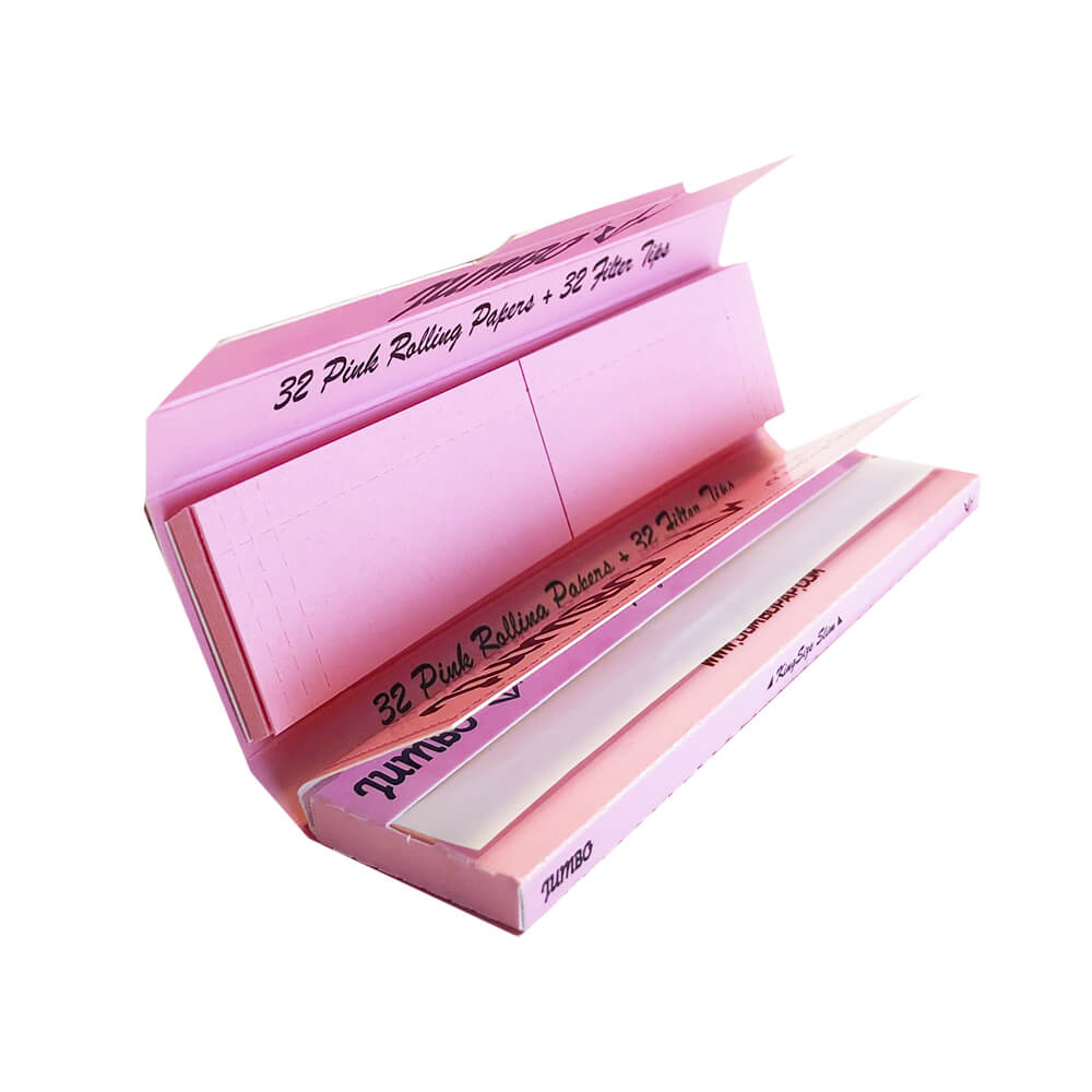 Jumbo King Size Rose Feuilles à Rouler avec Filtres