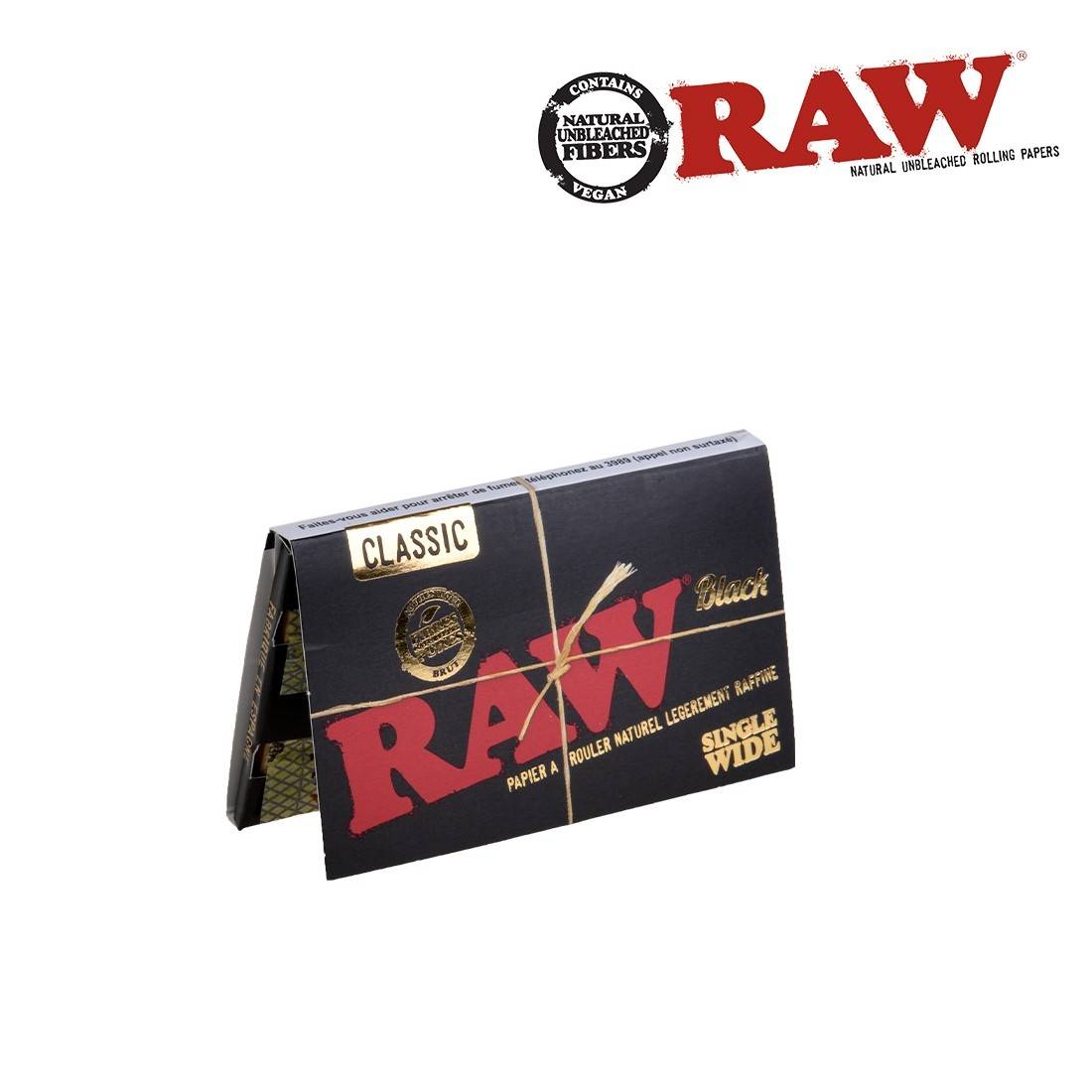 RAW BLACK REGULAR SINGLE WIDE