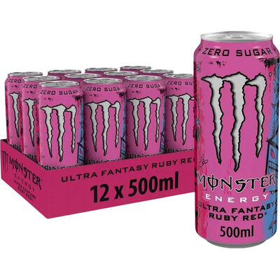MONSTER ENERGY ULTRA FANTASY RUBY RED CANS 50CL