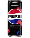 PEPSI MAX CHERRY SLEEK CANS 33CL