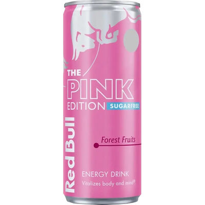 RED BULL SUGARFREE PINK SLIM CANS 25CL
