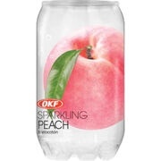 OKF SPARKLING WHITE PEACH PET CANS 35CL
