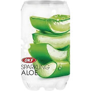OKF SPARKLING ALOE VERA DRINK PET CANS 35CL