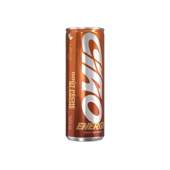 Boisson énergisante pêche blanche CIAO ENERGY 25cl
