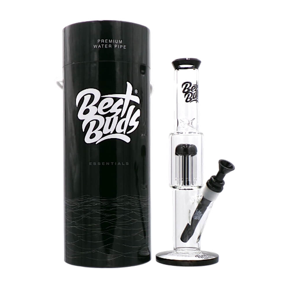 Best Buds Bong Ice Double Chambre en Verre avec Percolateur Arbre 33cm
