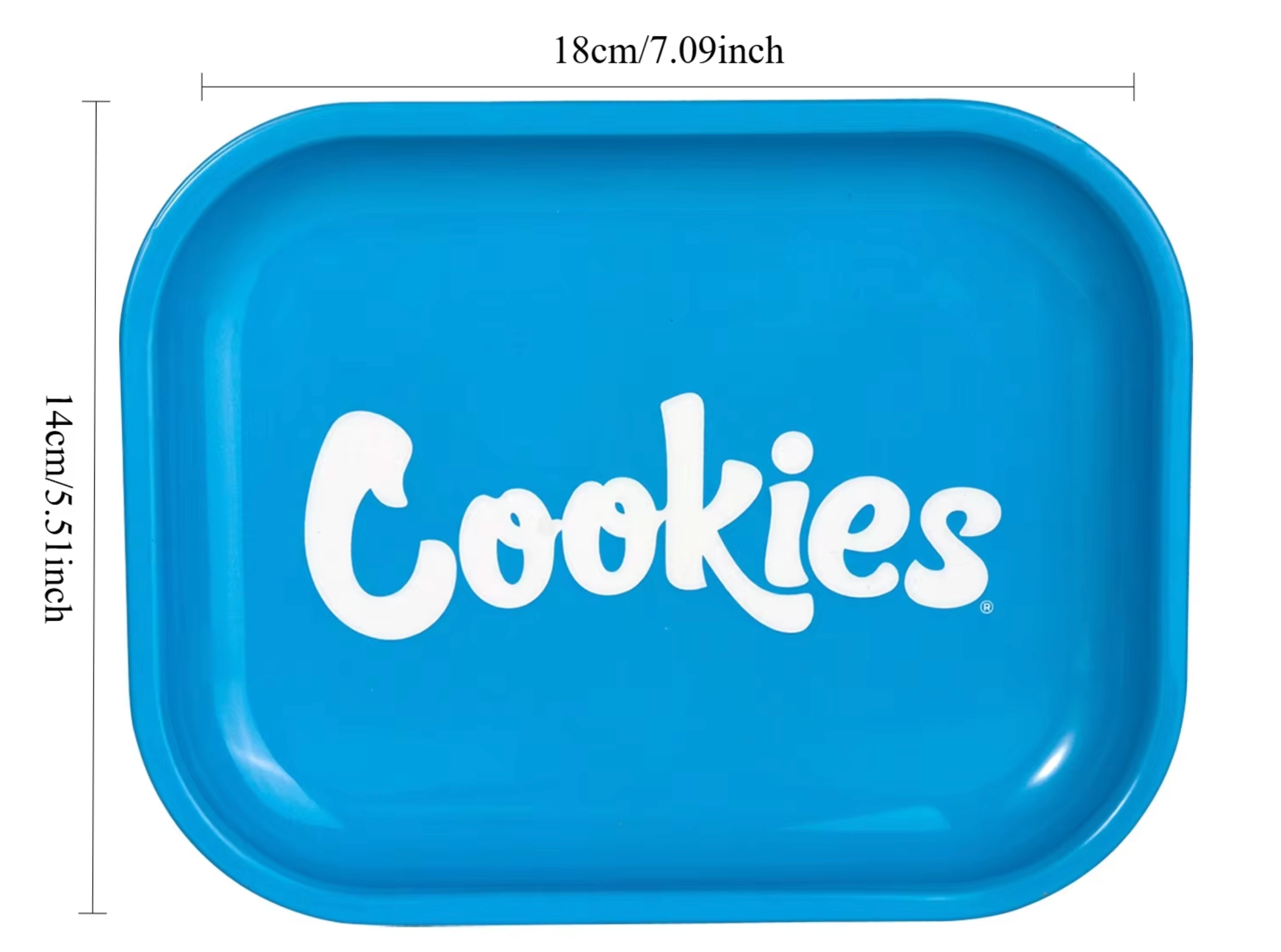 Plateau à Rouler Métal Cookies Bleu (SMALL)