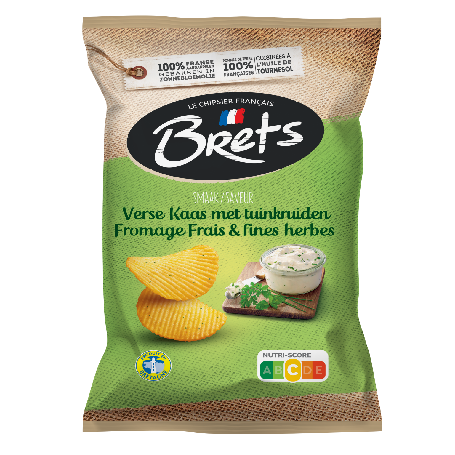 Brets Chips Fromage frais & fines herbe 125g