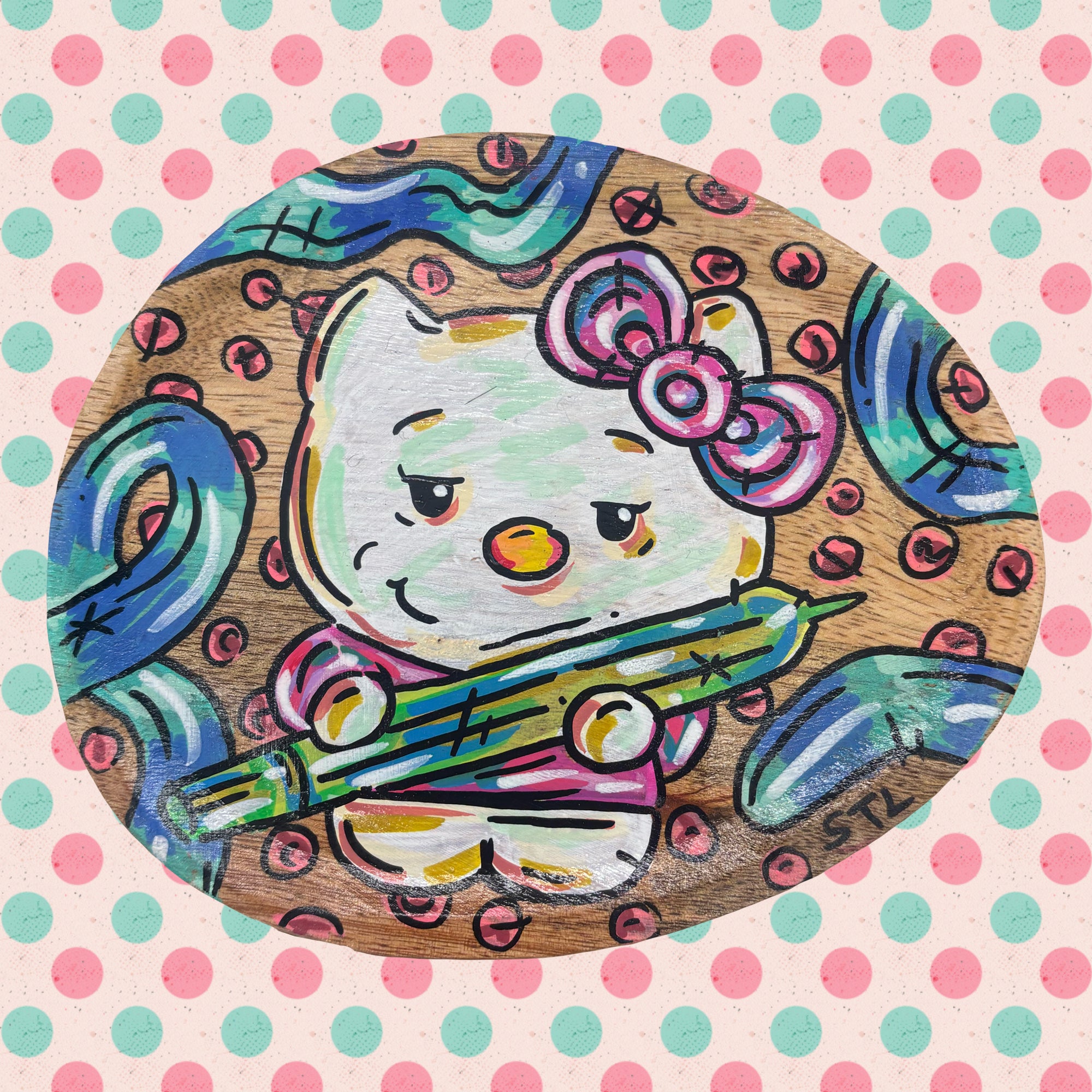 Plateau STL m'en important? Bois - Hello Kitty