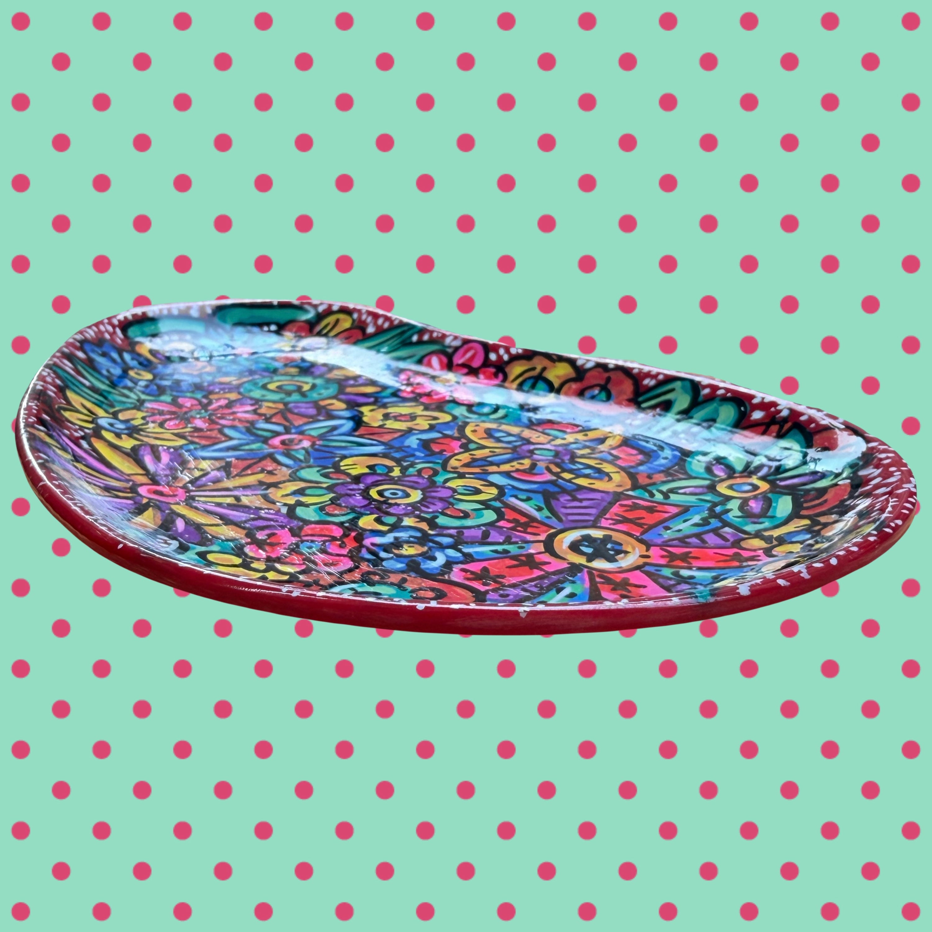 Plateau STL m'en important? - Doodle art floral arrondi