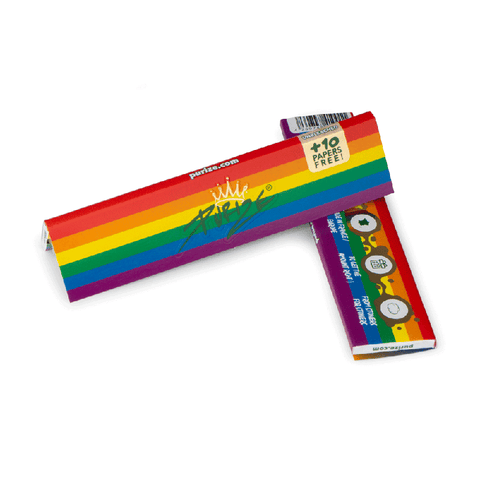 🏳️‍🌈 Purize Rainbow Pride King Size Slim Brown Feuilles à Rouler