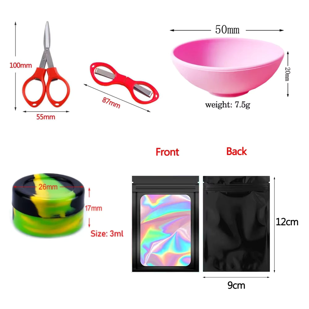 KIT FUMEUR 4-EN-1 – BOL, CISEAUX & POT EN SILICONE