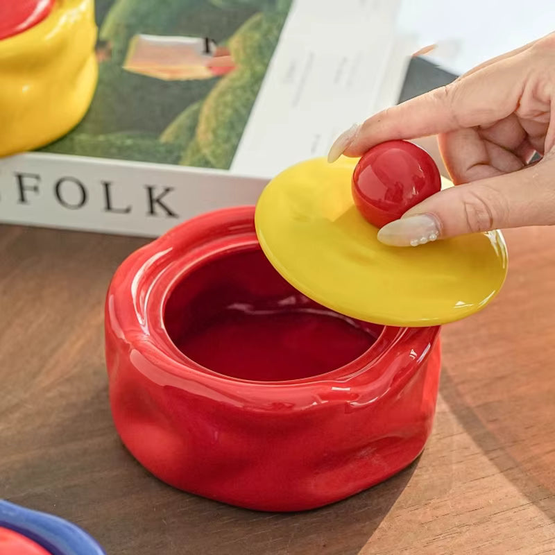 CENDRIER COLORÉ EN CÉRAMIQUE – 11,5 CM
