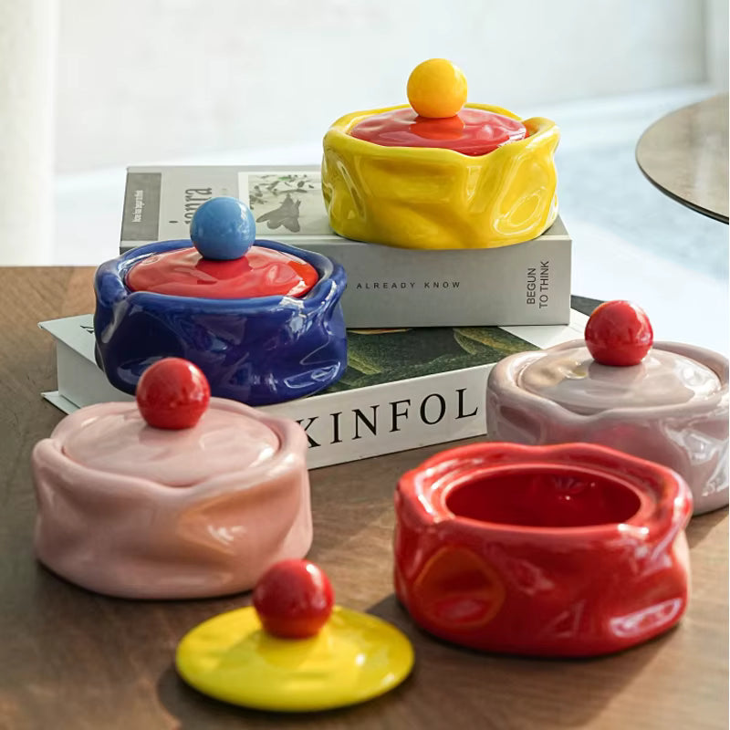 CENDRIER COLORÉ EN CÉRAMIQUE – 11,5 CM