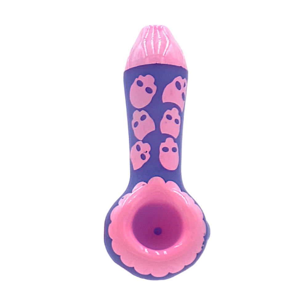 Pipe en Verre Tête de mort 10 cm