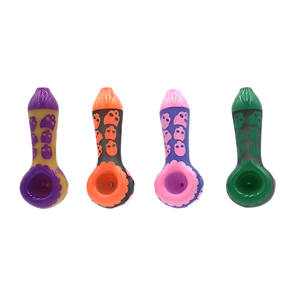 Pipe en Verre Tête de mort 10 cm