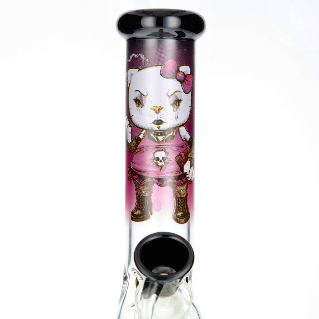 BANG EN VERRE GRACE GLASS ANGRY CAT 26CM