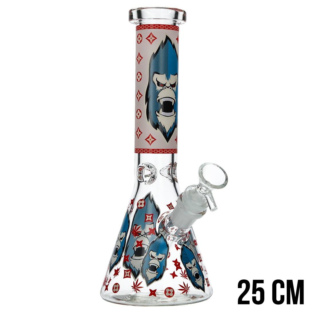 BANG EN VERRE PHOSPHORESCENT GORILLA TRIPLE 25CM