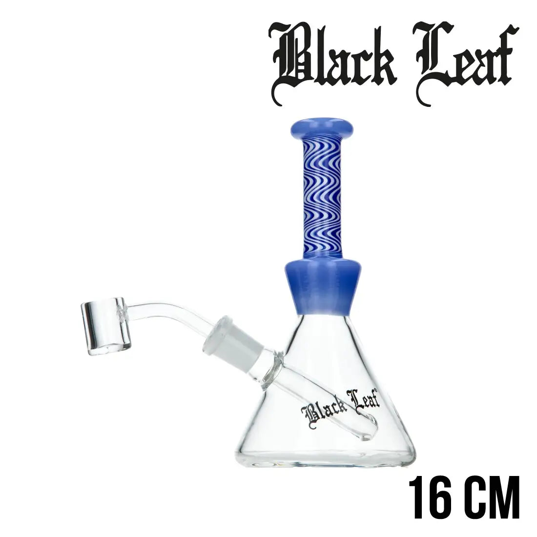 BUBBLER BLACK LEAF OIL RIG 16CM BLEU