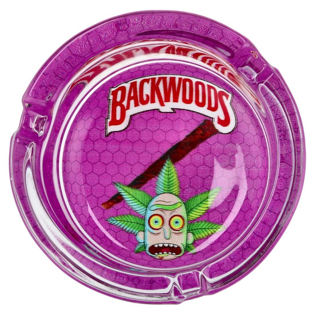CENDRIER EN VERRE ROUND BACKWOODS RICK ET MORTY