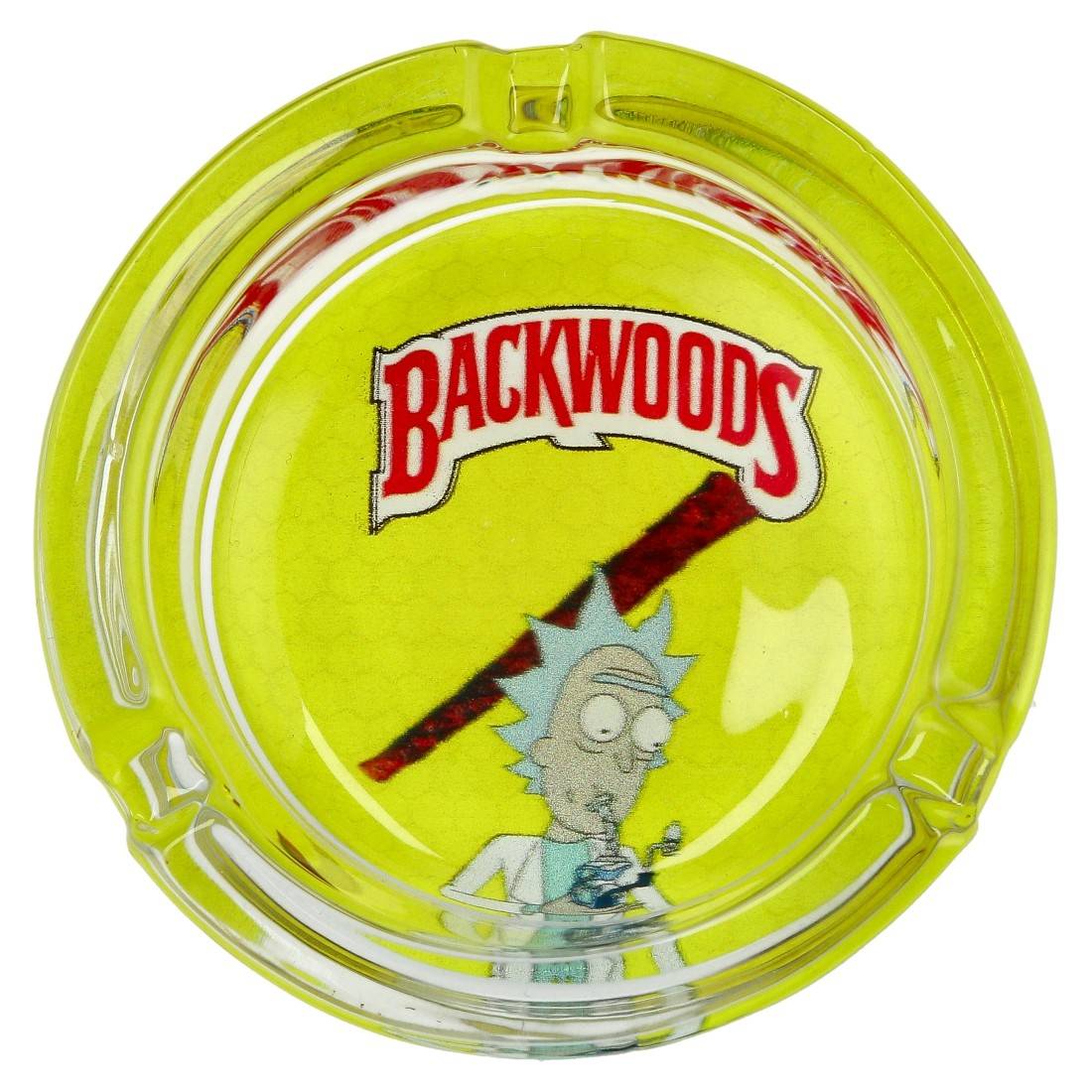 CENDRIER EN VERRE ROUND BACKWOODS RICK ET MORTY