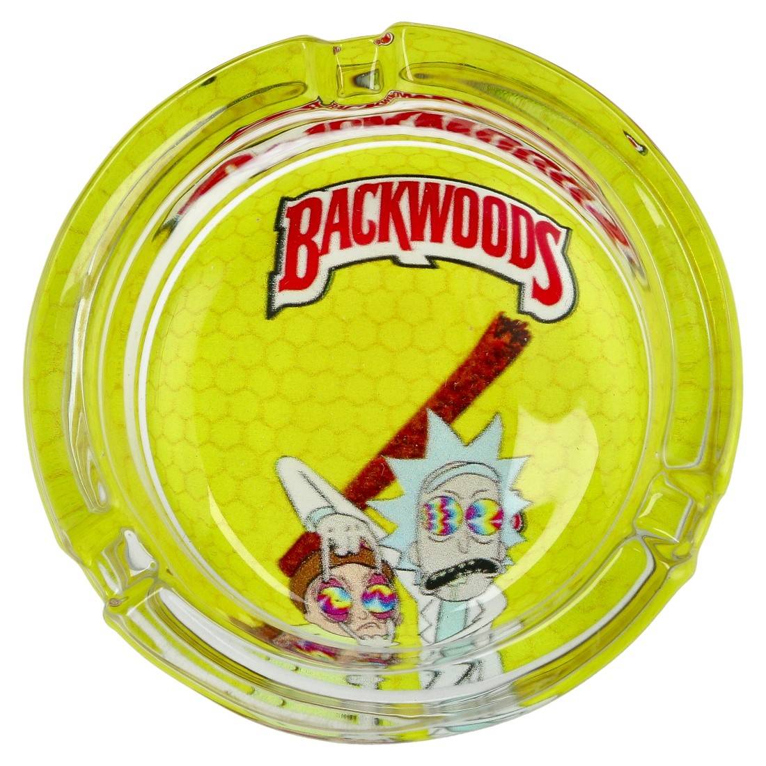 CENDRIER EN VERRE ROUND BACKWOODS RICK ET MORTY