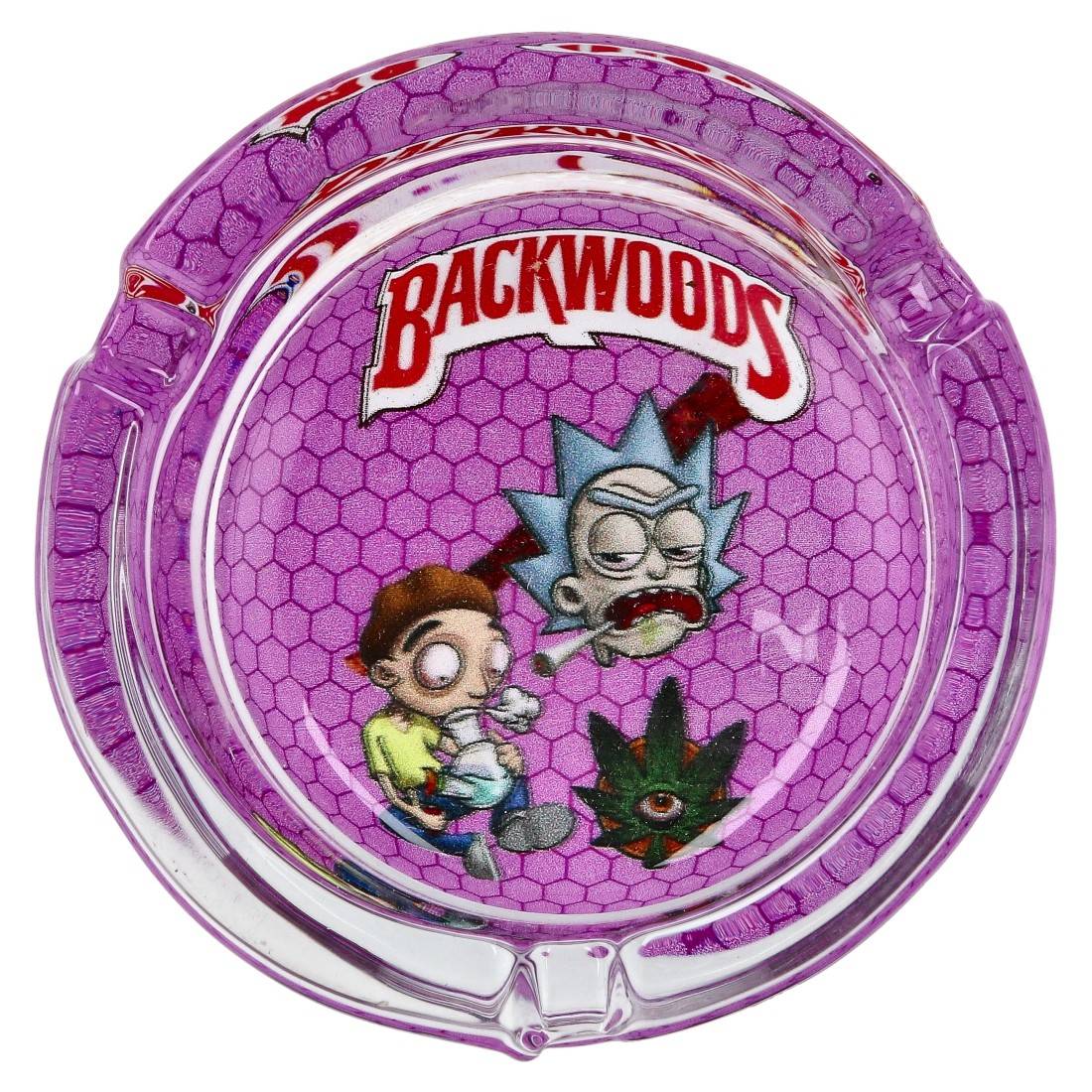 CENDRIER EN VERRE ROUND BACKWOODS RICK ET MORTY