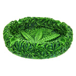 CENDRIER RESINE LEAF GREEN