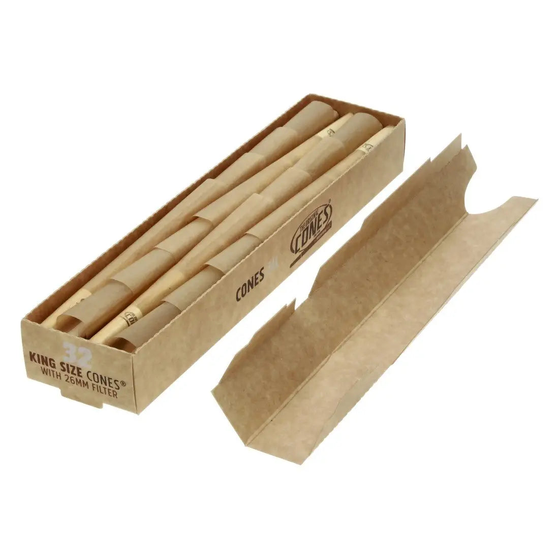 CONES NATURAL KING SIZE BROWN 11CM PAR 32