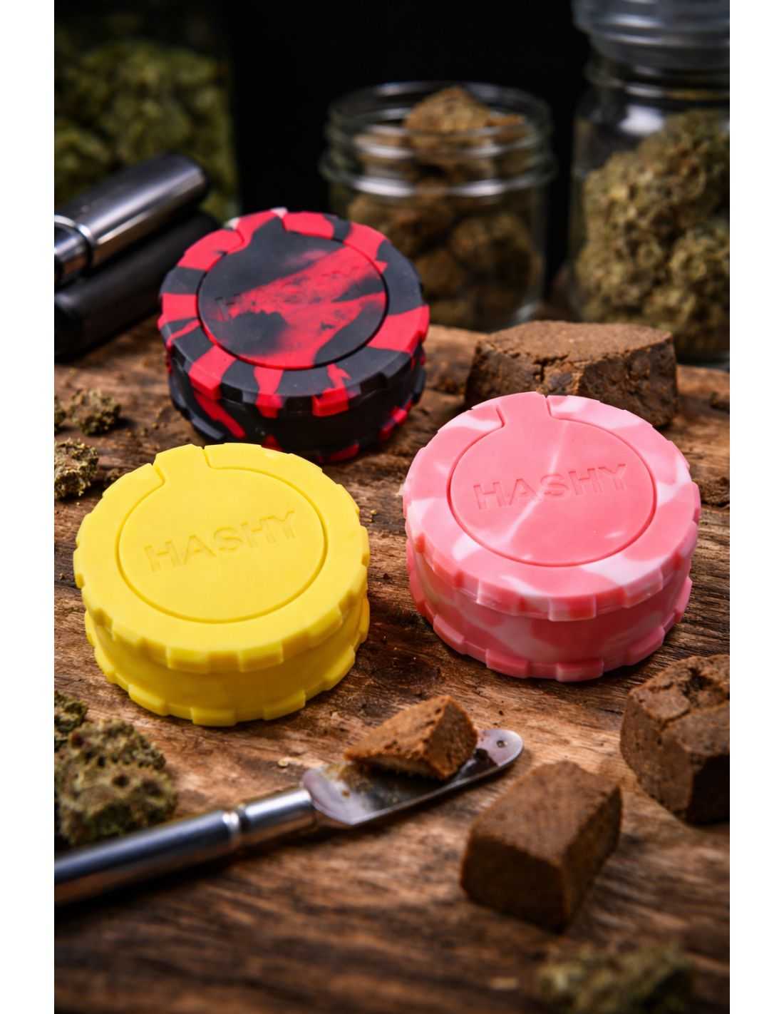 HASHY – GRINDER POUR HASH EN SILICONE 50 MM