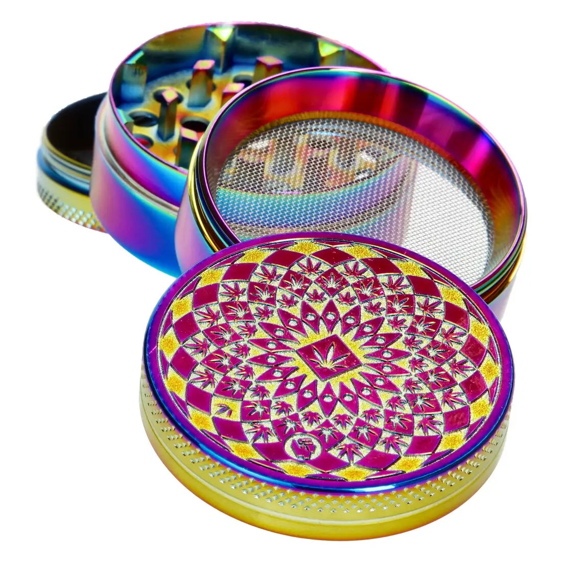 GRINDER FIREFLOW RAINBOW ICY LEAF 50MM