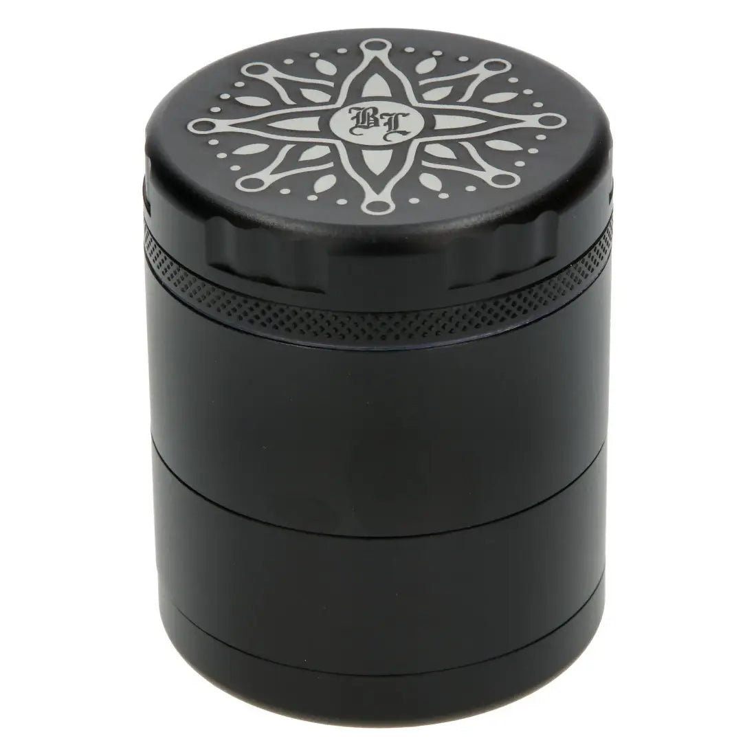 GRINDER FLOWER MINI CNC BLACK LEAF 5 PARTIES 50MM