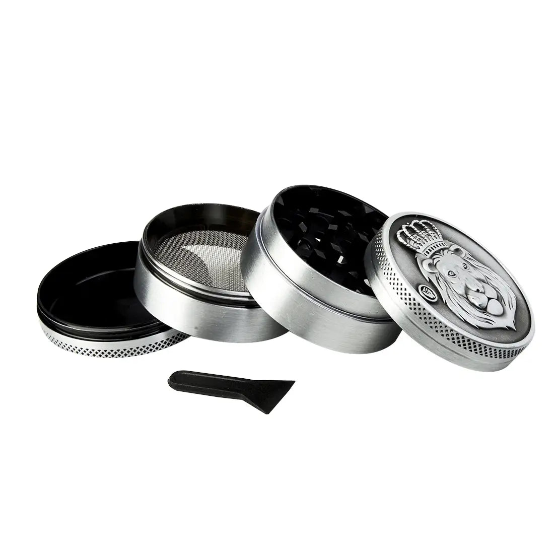 GRINDER METAL FIREFLOW RASTA LION LEAF 50MM