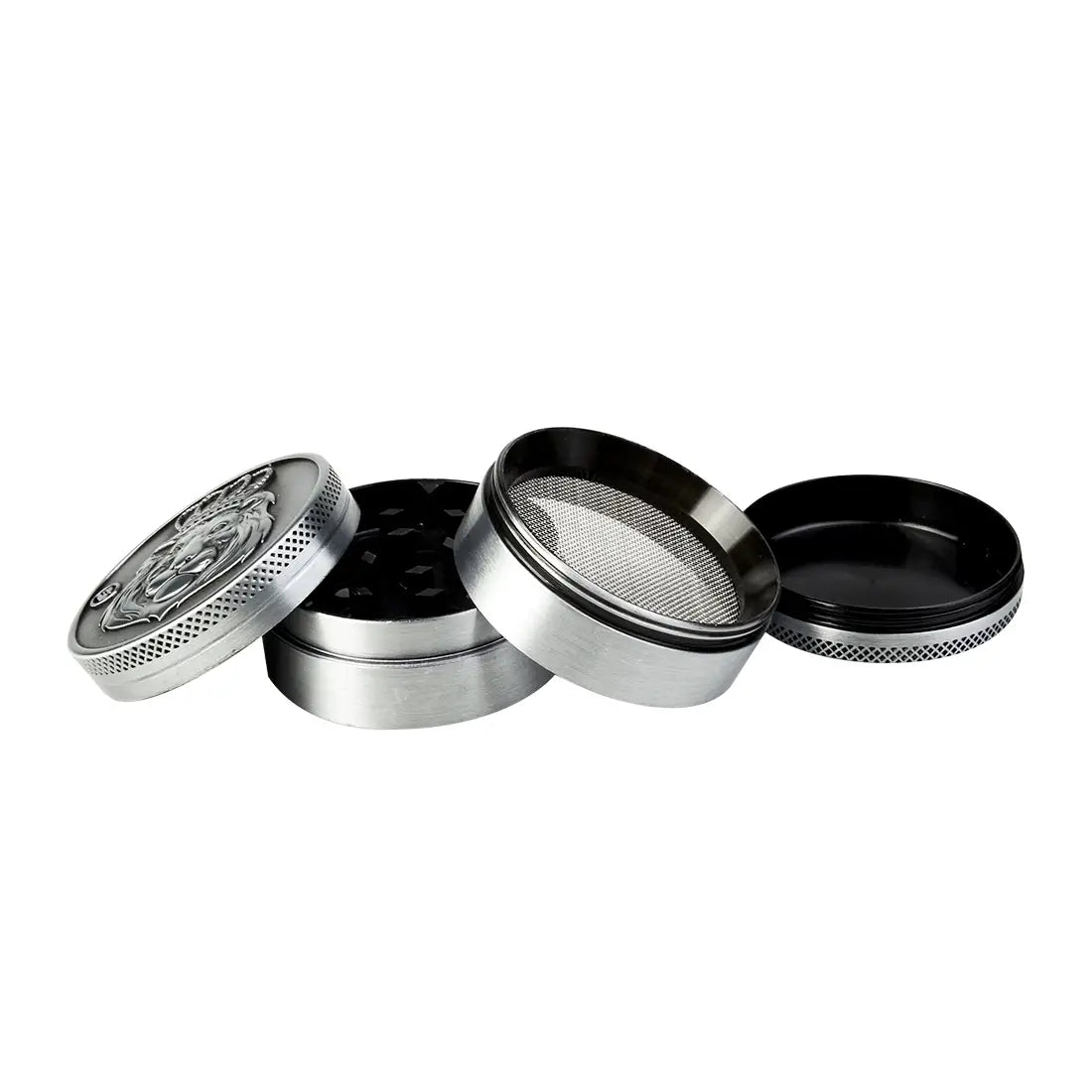 GRINDER METAL FIREFLOW RASTA LION LEAF 50MM