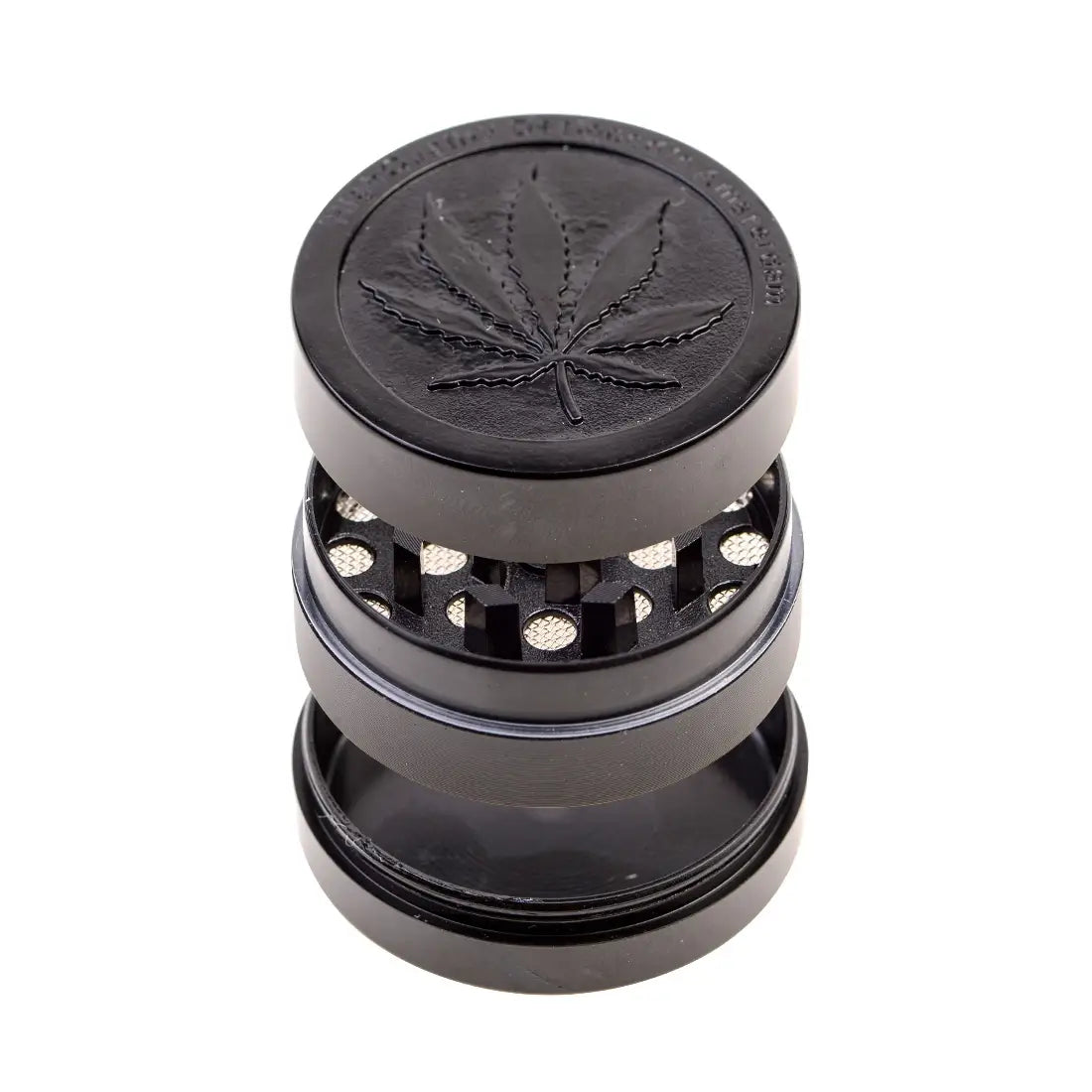 GRINDER RAGGA LEAF BLACK METAL 40MM
