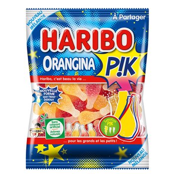 Orangina Pik Haribo Sachet bonbons acidulés - 250g