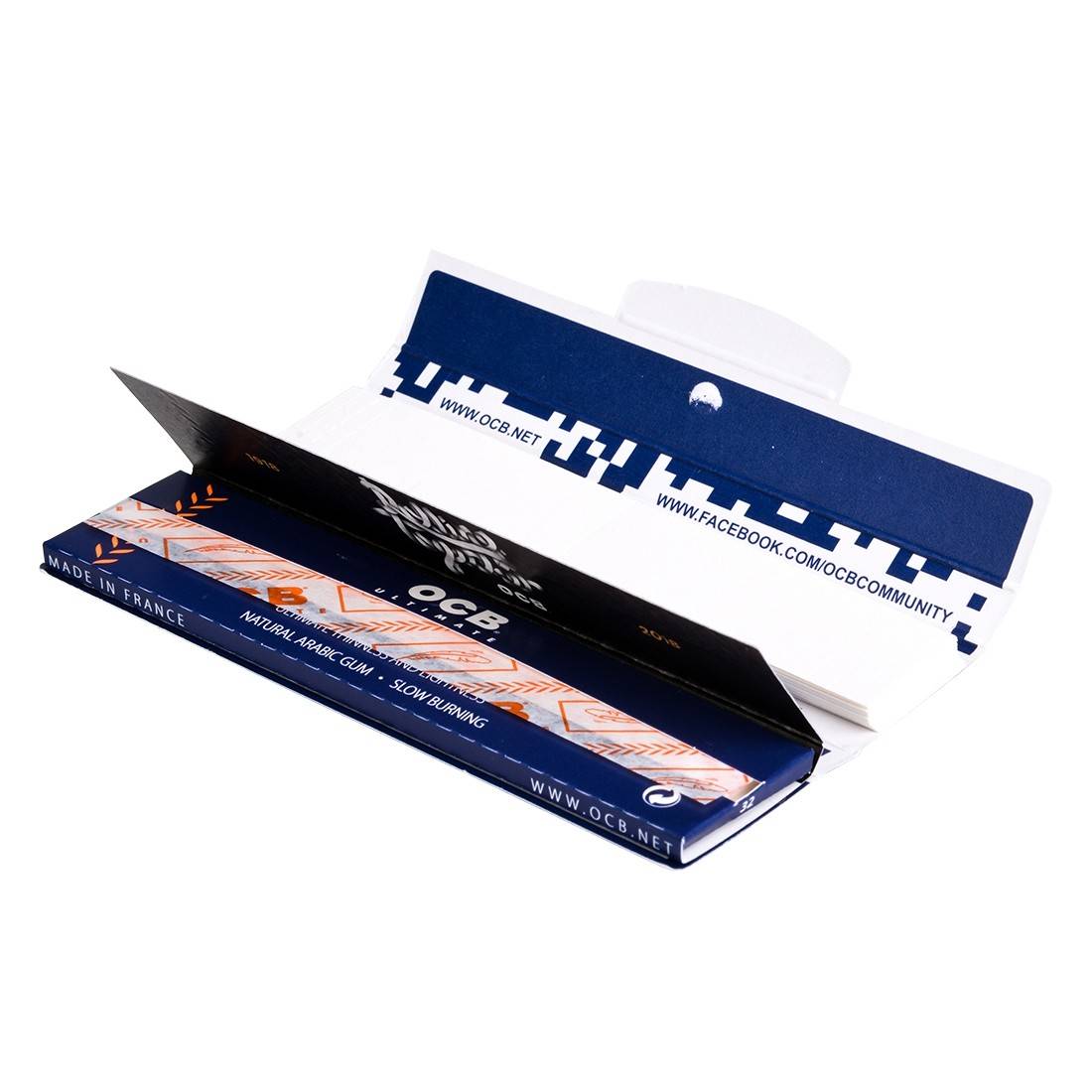 FEUILLES OCB KING SIZE SLIM ULTIMATE BLANCHES + TIPS