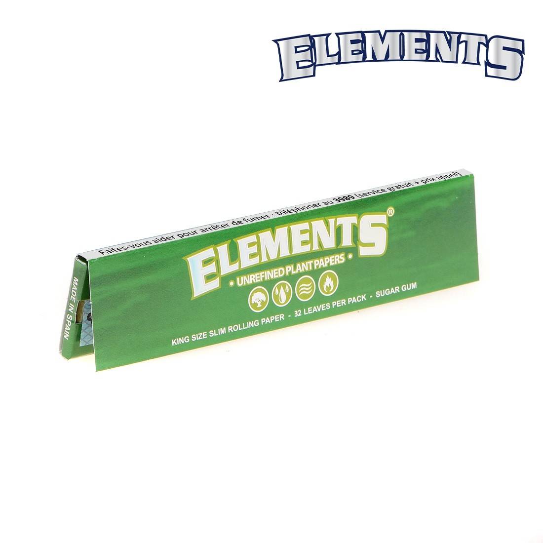 PAPIER A ROULER ELEMENTS GREEN KING SIZE