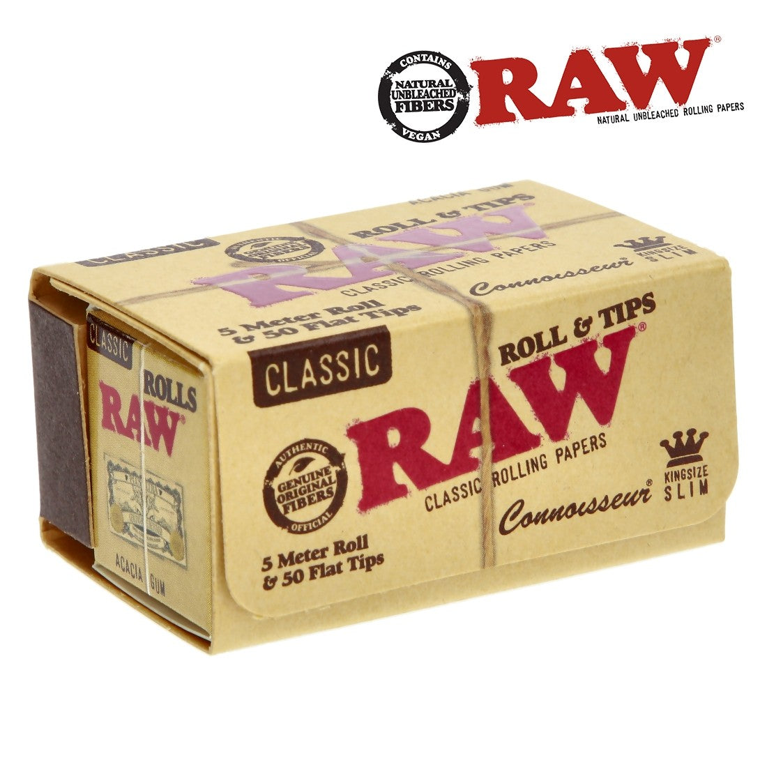 RAW CONNOISSEUR ROLLS 5M + TIPS