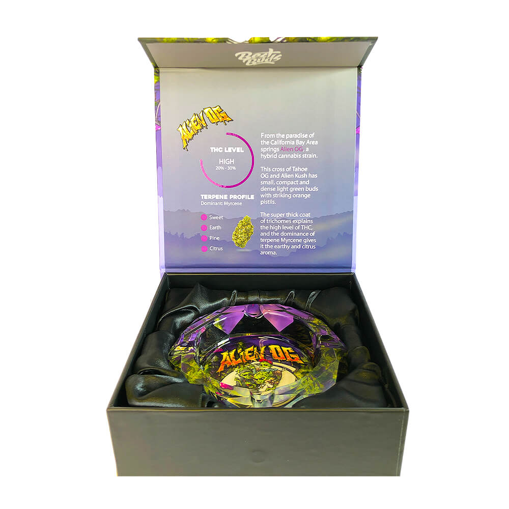 Best Buds Alien OG Cendrier en Verre Avec Boite Cadeau