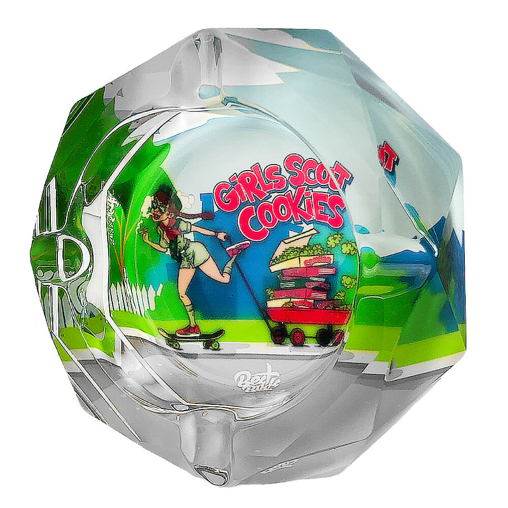 Best Buds Girl Scout Cookies Cendrier en Verre Avec Boite Cadeau