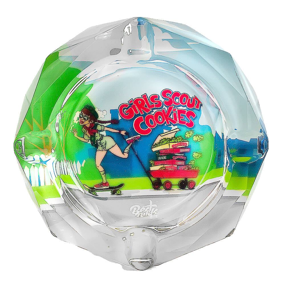 Best Buds Girl Scout Cookies Cendrier en Verre Avec Boite Cadeau