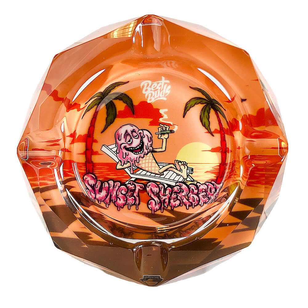 Best Buds Sunset Sherbet Cendrier en Verre Avec Boite Cadeau