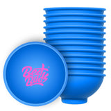 Best Buds Bol à mélanger en Silicone 7cm Bleu avec Logo Rose