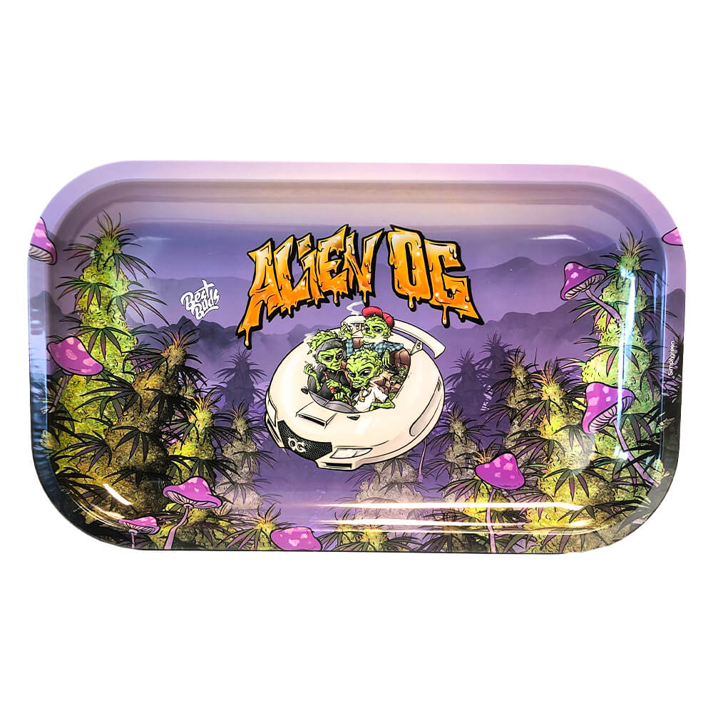 Best Buds Alien OG Plateau à Rouler en Métal (MEDIUM)
