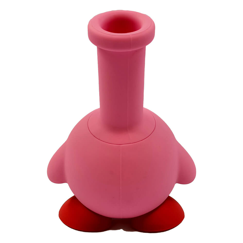 Bong en Silicone Kirby rose avec pièces amovibles 14cm