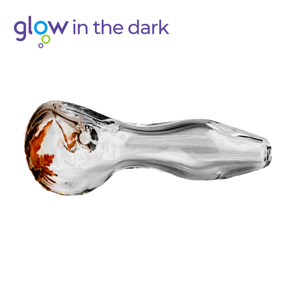 Pipe en Verre Brille dans le Noir Transparent 10cm
