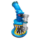 Bang Monstre bleu en Argile et Verre 16cm