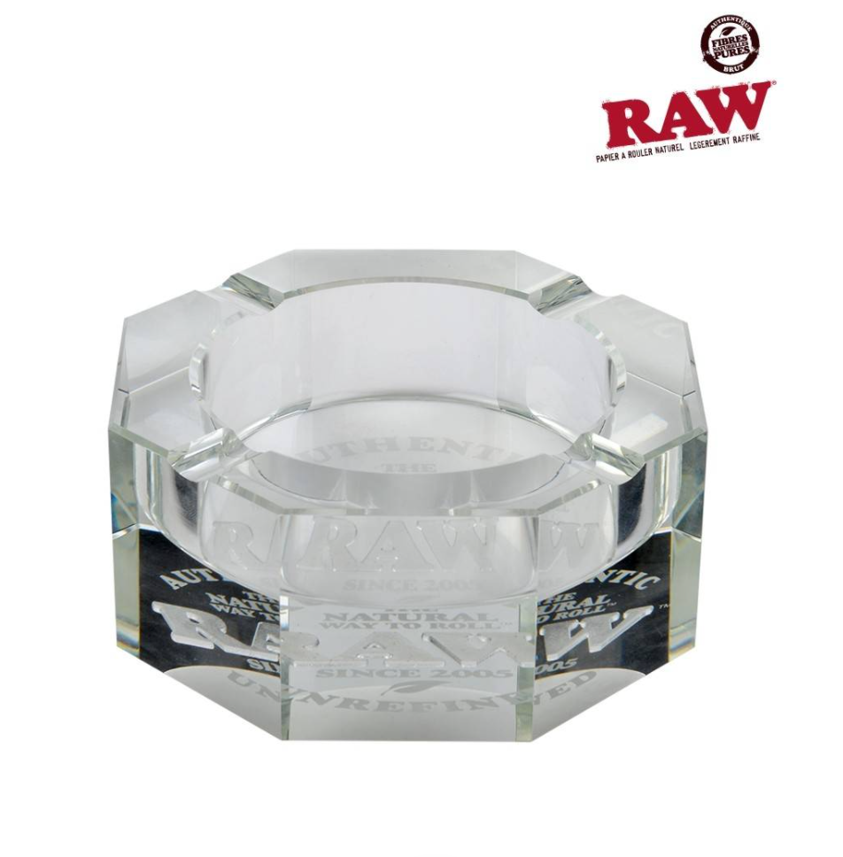 CENDRIER EN VERRE CRYSTAL THICK RAW