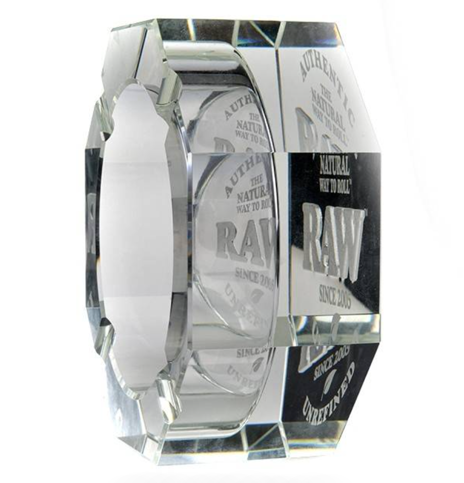CENDRIER EN VERRE CRYSTAL THICK RAW
