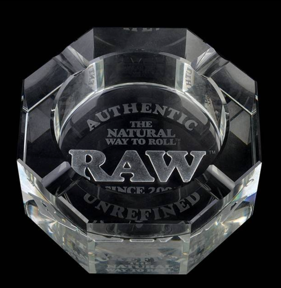 CENDRIER EN VERRE CRYSTAL THICK RAW